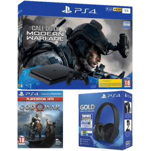 ps4 slim 1 To cod modern warfare casque gold god of war playstation ps hits