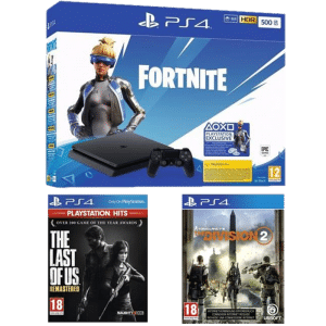 ps4 slim fornite the last of us remastered the division 2