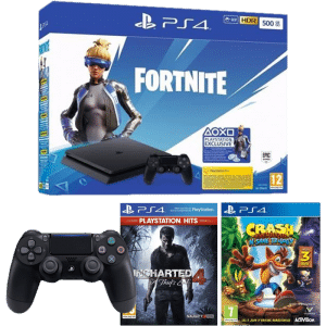 ps4 slim fortnite 2 manettes uncharted 4 crash bandicoot trilogy