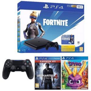 ps4 slim fortnite spyro uncharted 4 2 manettes