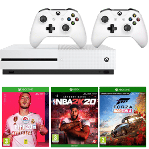 xbox one s 2 manettes fifa 20 nba 2k20 forza horizon 4