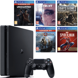 PS4 Slim 1To Noire Days Gone Detroit Become Human God of War SpiderMan GOTY Uncharted lost legacy ps hits