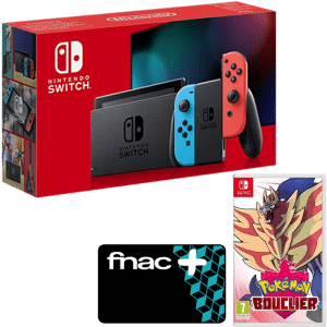 pack nouvelle switch neon pokemon epee carte fnac plus
