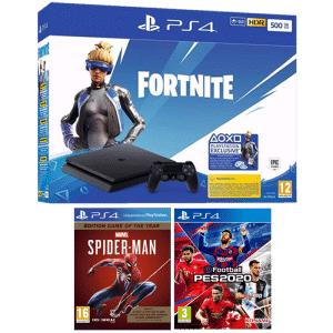 pack ps4 slim 500 Go Fortnite pes 2020 spiderman goty