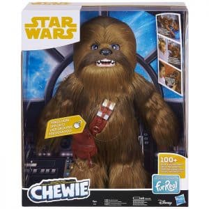 peluche chewbacca interactive boite