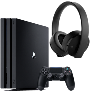 Pack PS4 Pro Noire Casque Sans Fil Gold