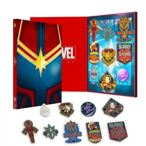 lot 9 pins captain marvel exlu zavvi