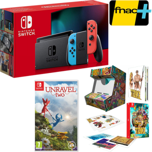 nouvelle nintendo switch toki retro collector unravel 2 carte fnac plus