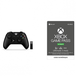 promo manette sans fil adaptateur xbox game pass