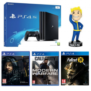 ps4 pro 3 jeux avec figurine