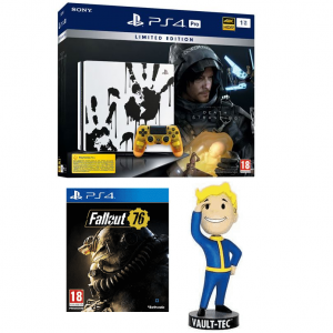 ps4 pro death stranding avec fallout 76 et figurine offerte