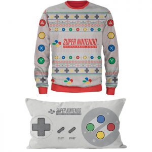 sweat de noel coussin super nintendo