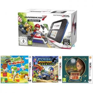 pack 2DS mario kart 7 Poochy Yoshi's Woolly World Fossil Fighters Layton Katrielle