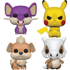 Figurines Funko Pop Pokemon Pikachu Rattata Osselet Caninos