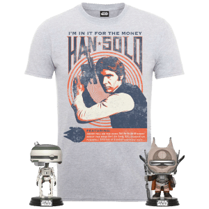 promo t shirt han solo 2 funko offertes