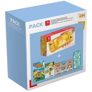 Pack Switch Lite Jaune Animal Crossing exclu Fnac