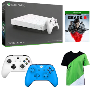 xbox one x hyperspace manette bleue blanche gears 5 t shirt v2 copie
