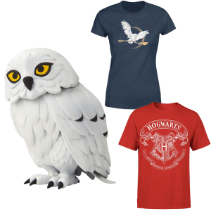 figurine hibou chouette harry potter hedwige t-shirt