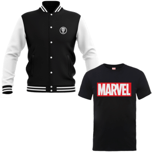 Lot Veste Teddy T-Shirt DC Comics et Marvel
