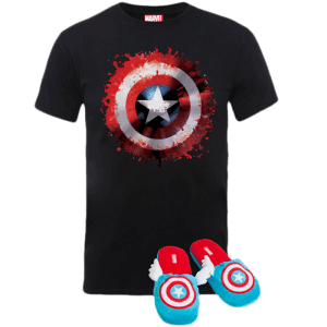 t-shirt chaussons pantoufles captain america zavvi