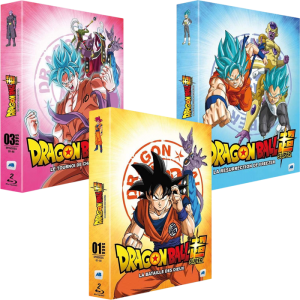 3 coffrets blu ray dragon ball super visuel produit