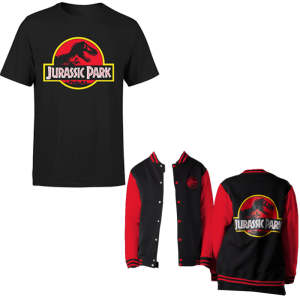 visuel produit t shirt avec veste jurassic park promo