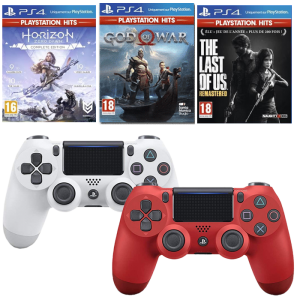 manette rouge blanche ps hits pack visuel produit