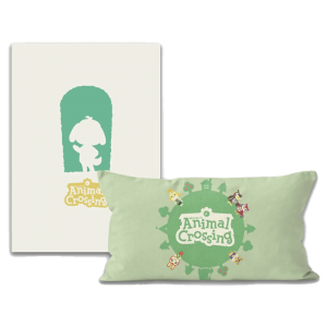 lot animal crossing coussin avec poster