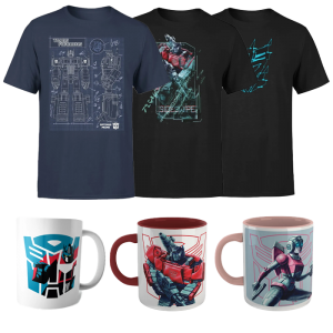 t shirt transformers visuel produit avec mugs