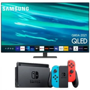 pack tv samsung qled avec nintendo switch néon