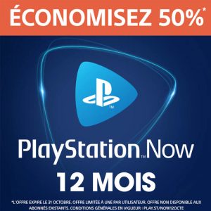 playstation ps now 12 mois en promo visuel produit