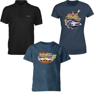 t'shirt polo retour vers le futur zavvi visuel produit