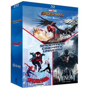 Coffret spiderman cinematic unviverse blu-ray visuel produit
