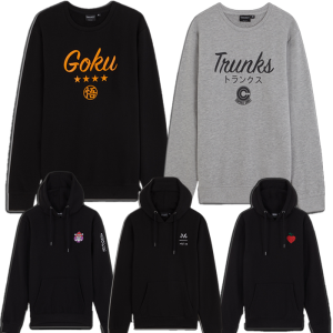 promo sélection sweat pull one piece dragon ball z