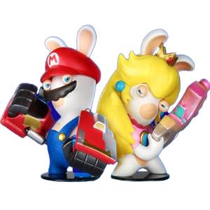 figurines lapins crétins mario et peach visuel produit