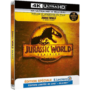 jurassic world le monde d'apres 4k steelbook leclerc visuel produit