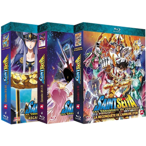 saint seiya coffrets intégrale trois parties blu ray séparés visuel produit