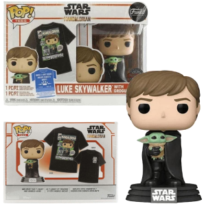 funko pop tees the mandalorian luke grogu visuel produit