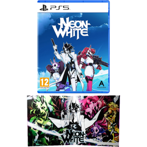 neon white ps5 poster visuel produit