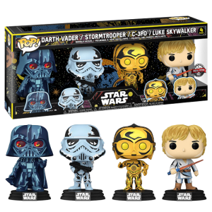 pack 4 funko star wars retro visuel produit