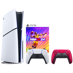 pack ps5 slim standard + 2 manettes + NBA 2K24 visuel produit