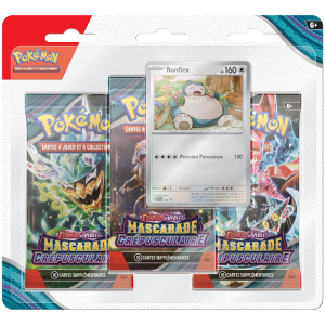 pokémon blister 3 boosters ronflex ev06 visuel produit