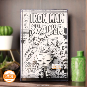 funko pop comic covers iron man black and white visuel produit